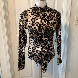 Gaze bodysuit leopard print size X Small